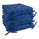 image 1 of Nicola Spring French Mattress Seat Cushions - 40cm - Blue - Pack of 4 Blue