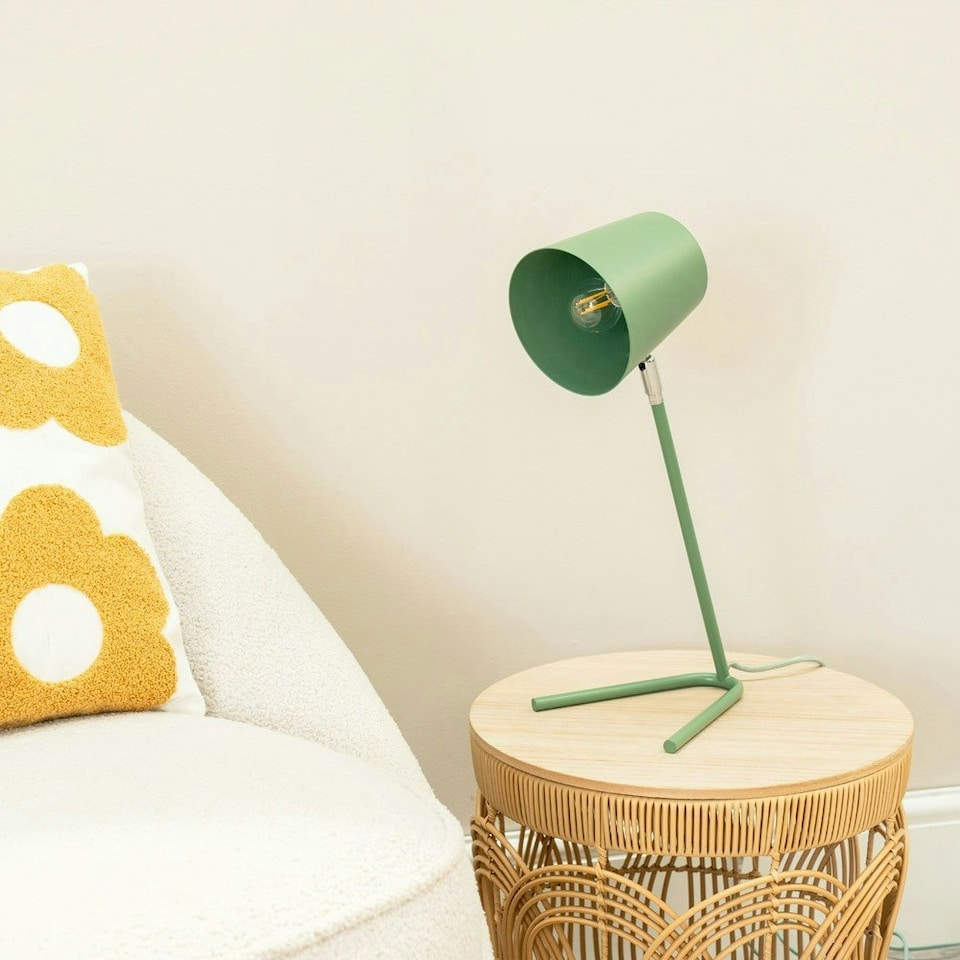 image 1 of ValueLights Lark Sage Green Metal Task Reading Compact Desk Table Lamp