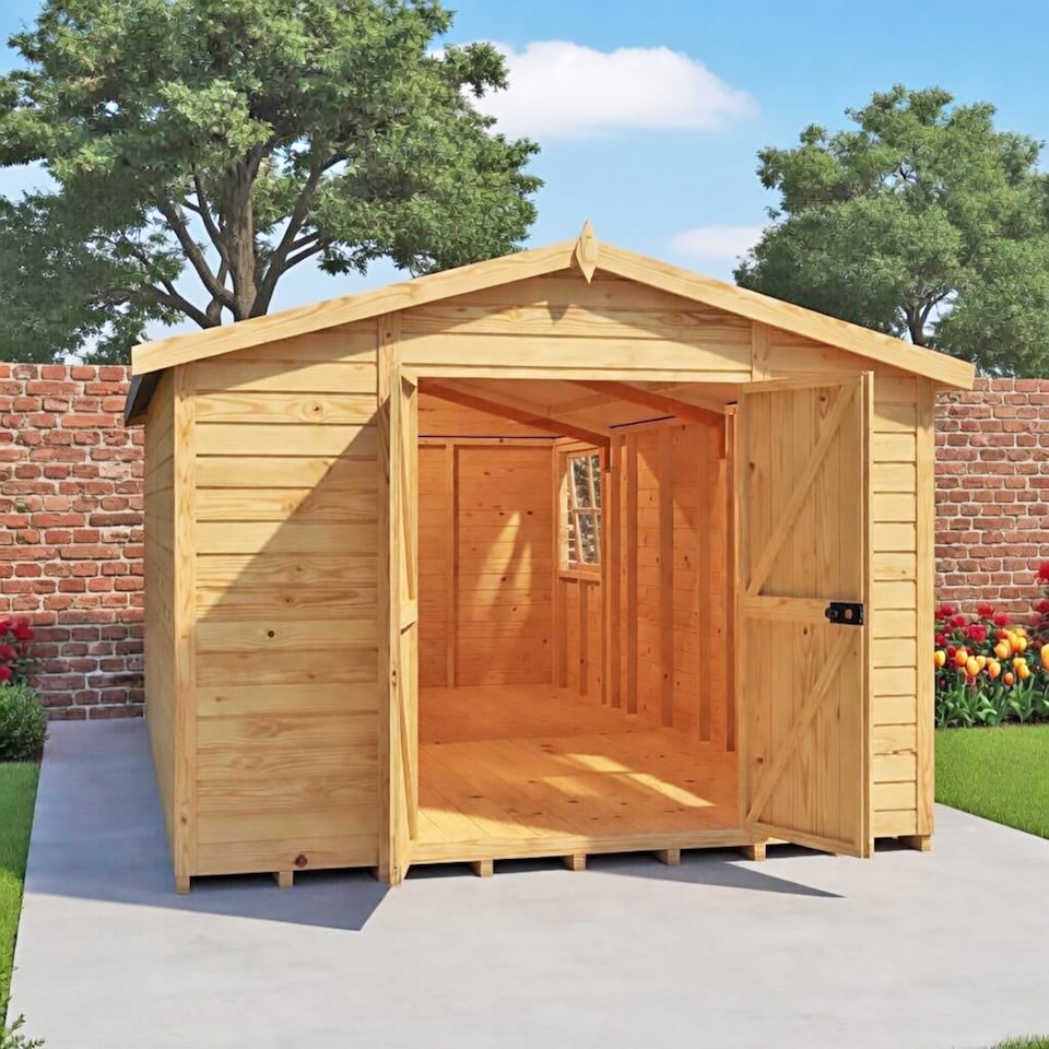 image 1 of Bison 20 x 10 Heavy Duty Shiplap Shed inc Double Door