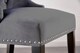 image 7 of Windsor Single Velvet Dining Chair Ergonomic Scoop Knockerback & Button Tufted Wood Legs | Grey | Dark Grey