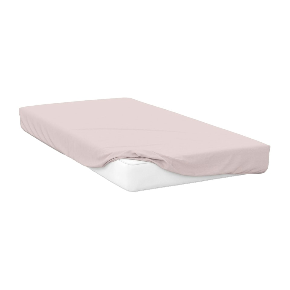 image 1 of Belledorm 200 Thread Count Egyptian Cotton Fitted Sheet - Powder Pink - 6ft 6