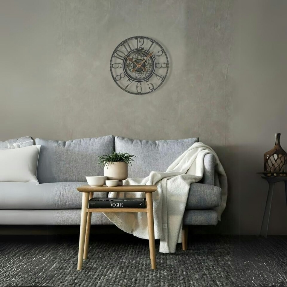 image 1 of Marco Paul 12in Grey Waterproof Garden Clock Grey