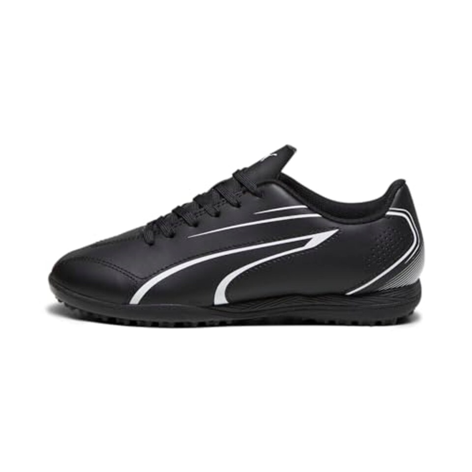 image 1 of Puma Unisex Youth Vitoria Tt Jr Soccer Shoes, Black- White, 11 UK