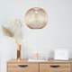 image 3 of ValueLights Metal Basket Style Globe Ceiling Pendant Light Shade In Copper Effect Finish