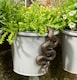 image 3 of Antique Bronze Coloured Boa Constrictor Pot Buddy Plant Pot Hanger | Bronze