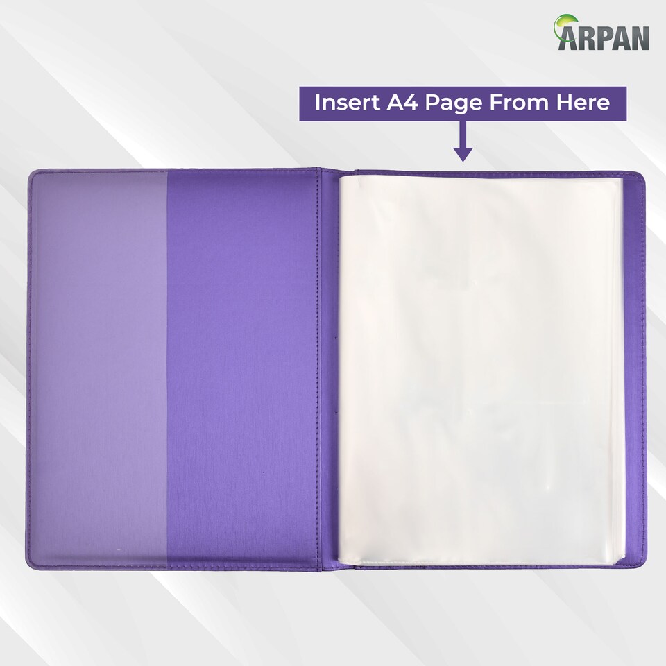image 1 of A4 Professional Display Book Folder for Presentations, CVs, Artwork & Interviews – Document Portfolio with 48 Pockets / 96 Views – Flexible A4 Display Book for Certificates, Reports, Office, School & Business Use