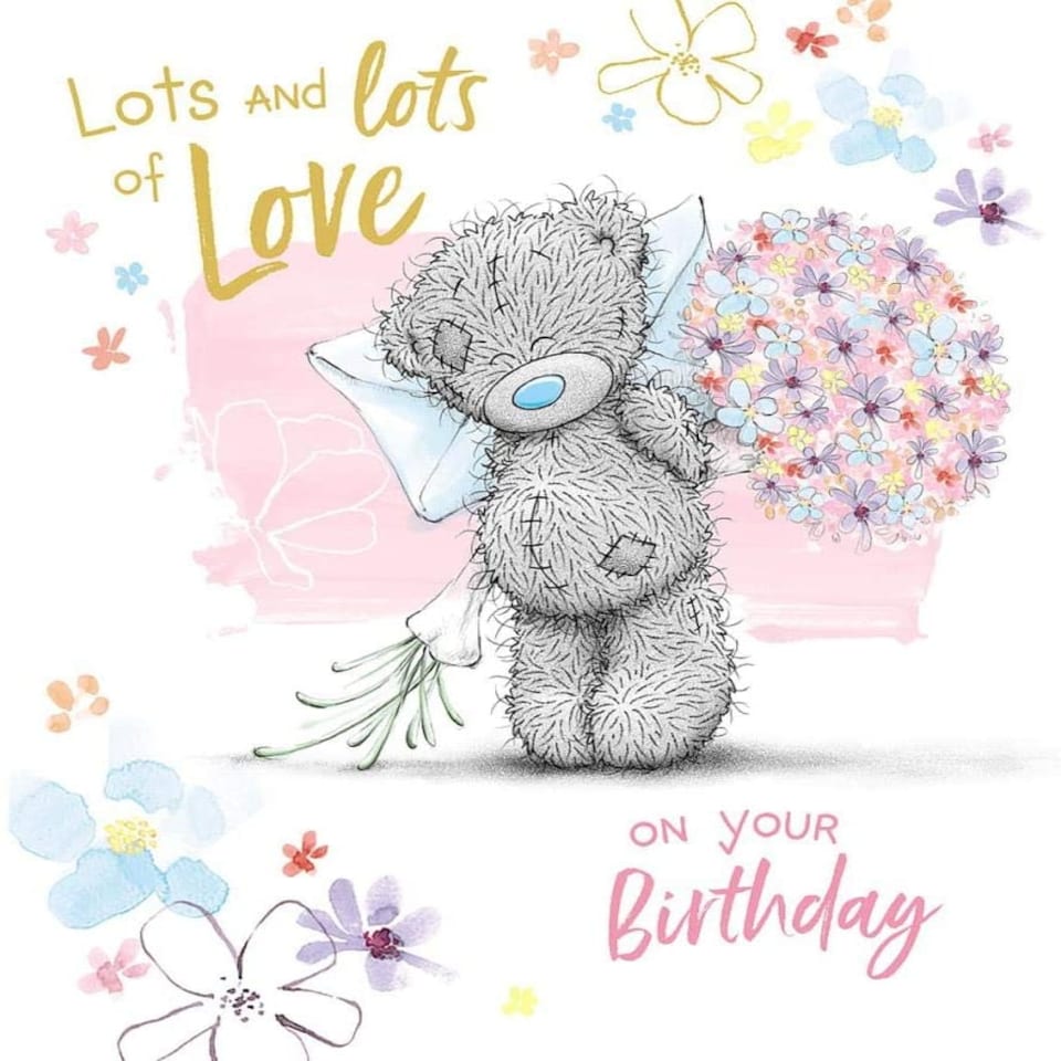image 1 of Me To You Bear Lots Of Love Birthday Card