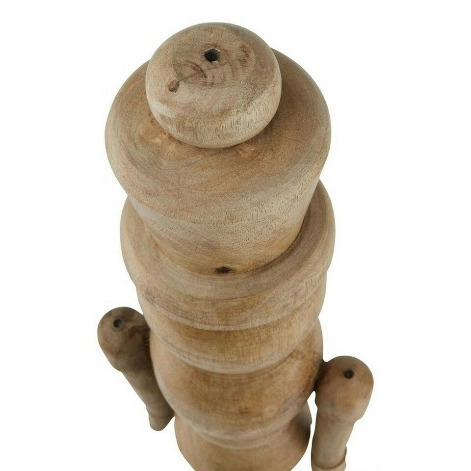 image 1 of Natural Large Nutcracker Decoration - Wood - L12 x W14 x H60 cm - Brown