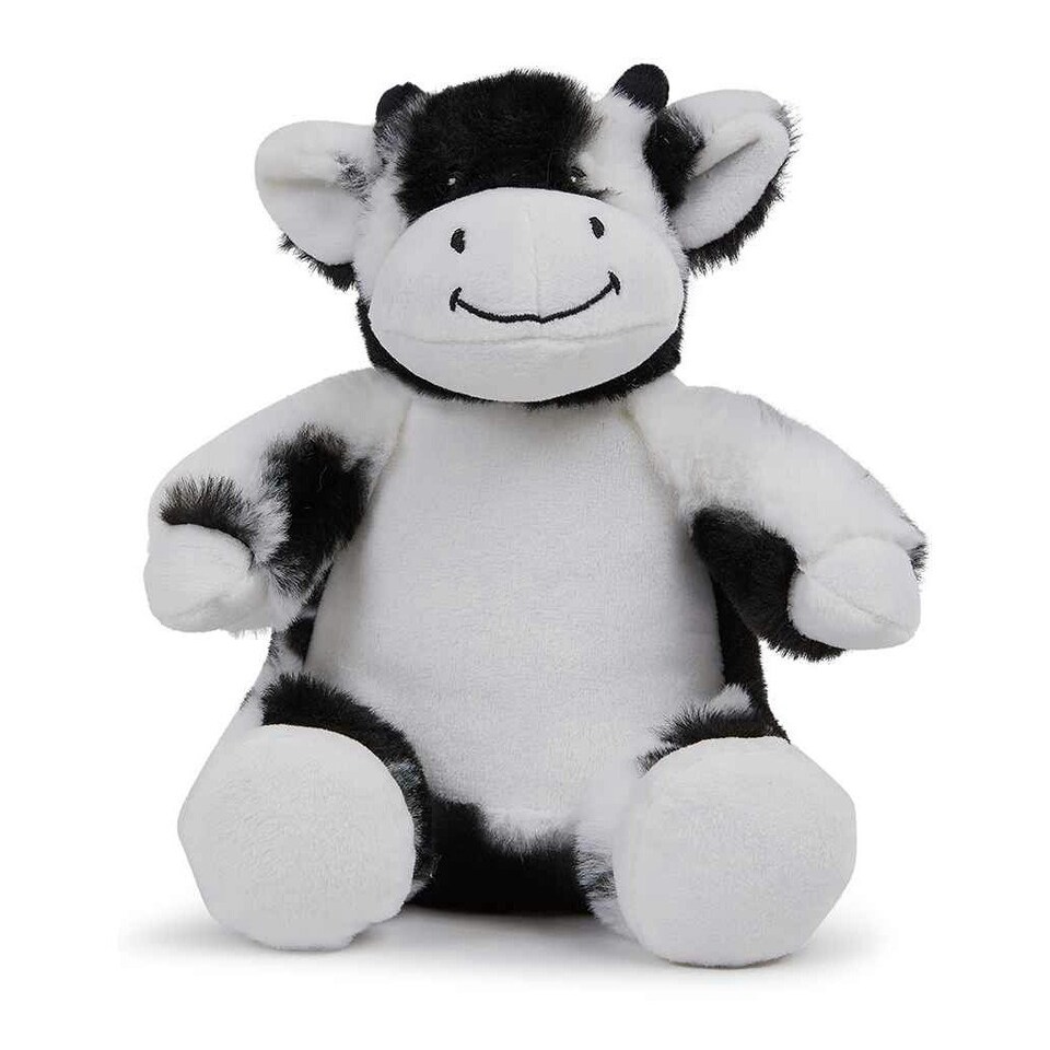 image 1 of Mumbles Printme Cow Plush Toy - Black/White - M