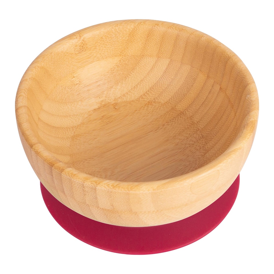 image 1 of Tiny Dining Children's Bamboo Suction Bowl - Red | Red | Red
