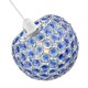 image 4 of Modern Round Globe Easy Fit Pendant Shade with Small Blue Acrylic Bead Jewels | Blue | Midnight Blue | 1