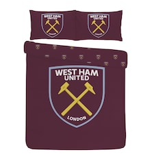 West Ham United FC Crest Duvet Cover Set | Red | Burgundy | Double | 1