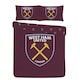 image 1 of West Ham United FC Crest Duvet Cover Set | Red | Burgundy | Double | 1