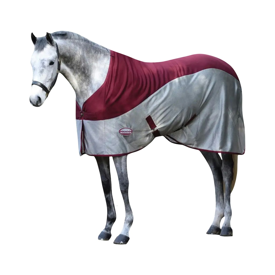 image 1 of Weatherbeeta Micro-Air Standard Neck Cooler Rug - Burgundy/Grey - 5´ 9"