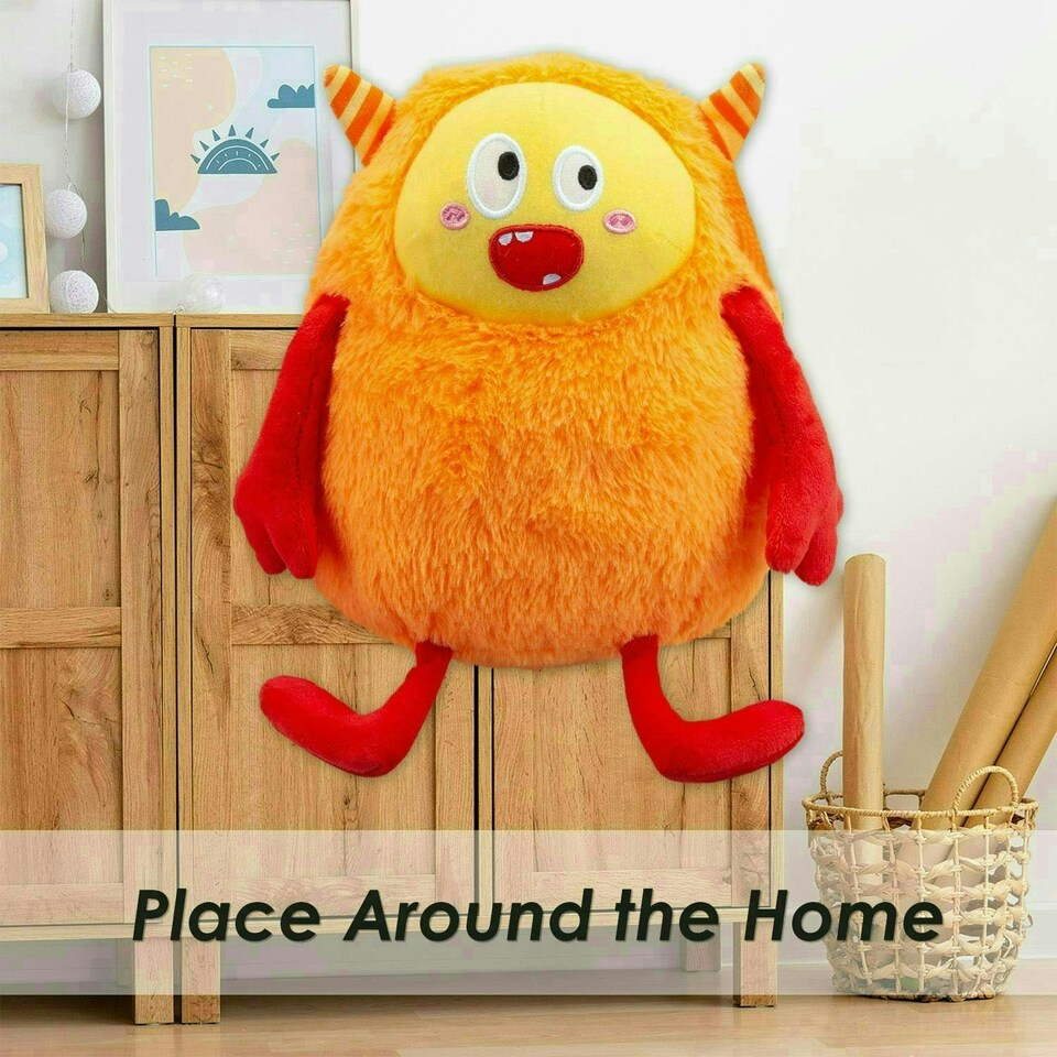 image 1 of Shy Monster Soft Toy Cute Plushie Huggable Cuddly Stuffed Toy Gift 23cm Pink