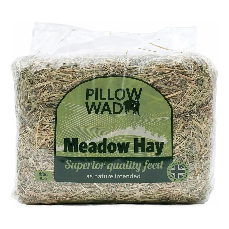 image 1 of 2 Bags Of 1kg Fresh Meadow Hay For Small Animals Natural Feed Dried Grass