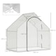 image 7 of Outsunny Walk-In Portable Greenhouse Mini Grown House Steel Frame Window White