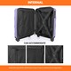 image 8 of ABS Cabin Luggage 45×36×20 Lightweight Carry-On with TSA Lock | Purple | French Lilac | Cabin Bag