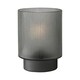 image 1 of Hestia Battery Operated Textured Glass Lamp With Silver Base