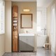 image 3 of SoBuy BZR34-II-SH,Tall Bathroom Storage Cabinet with 4 Adjustable Shelves and 1 Drawer | Brown | Hellbraun | 1