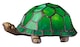 image 1 of Beautifully Hand Crafted Green Glass Tortoise Tiffany Lamp | Green