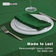 image 3 of Homescapes Plain Cotton Dark Green Tablecloth - 178 cm Round Green