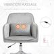 image 8 of Vinsetto Office Chair with Electric Vibration Massage Lumbar Pillow, Grey