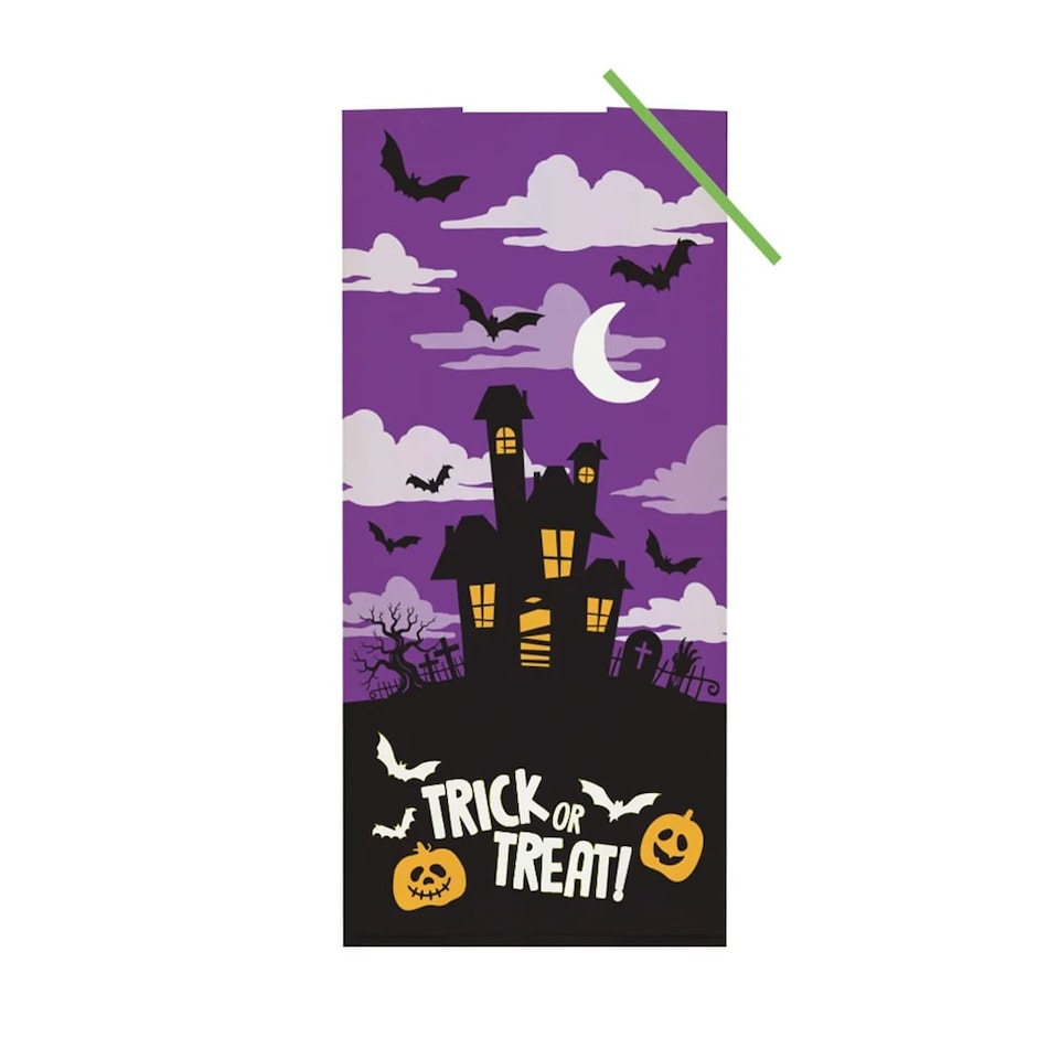 image 1 of Trick or Treat Halloween Cello Treat Bags with Twist Ties - Pack of 20