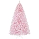 image 1 of Yaheetech 183 cm Tall Unlit Flocked Artificial Christmas Tree Pink