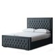 image 1 of Allegra Divan Bed with Upholstered Headboard - Grey (Steel) - Super King / 6ft