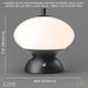 image 5 of Black Domed Rechargeable Touch Dimmable Table Lamp with Frosted Glass Shade | Black