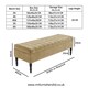 image 3 of Safar 180cm Ottoman Storage Bench - Plush Velvet Shoe Bench - Mink Lined Upholstery Storage Footstool