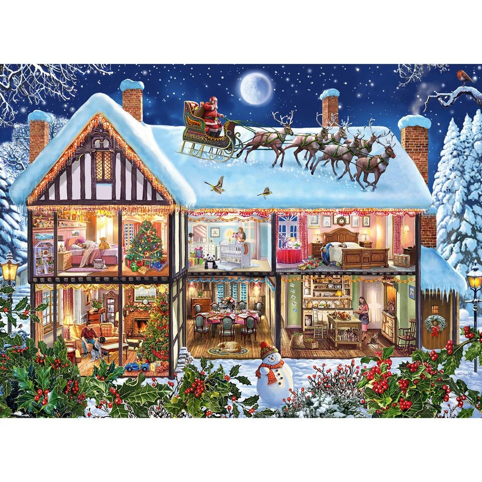 image 1 of Ravensburger Christmas at Home XXL 100 Piece Jigsaw Puzzle