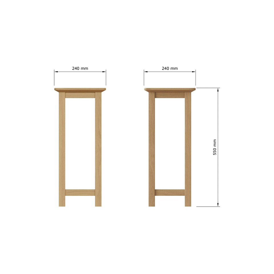 image 1 of Taberno Oak End Side Table Natural Oak Brown