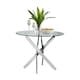 image 1 of Furniturebox Novara Chrome Round Glass Dining Table
