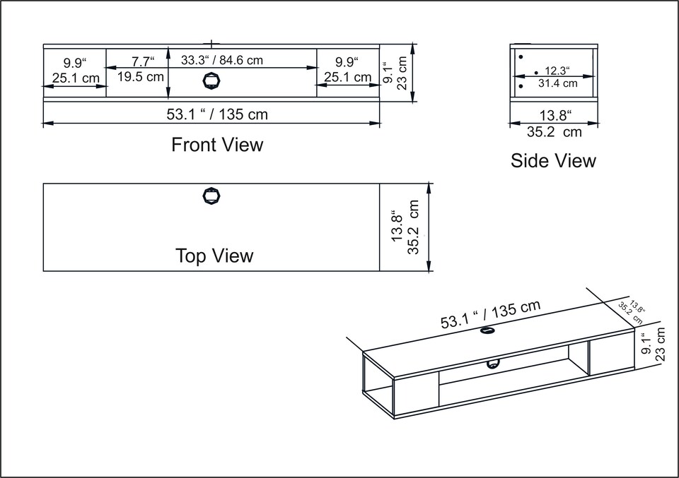 image 1 of Decorotika Peti Floating  TV Unit