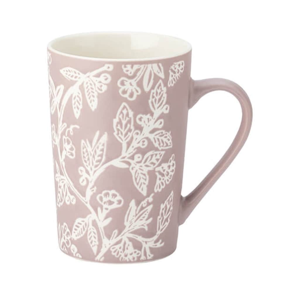 image 1 of English Tableware Company Fieldview Farm Mauve Latte Mug