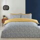 image 4 of Helston Reversible Duvet Cover Set with Pillowcase Bedding Yellow | Single