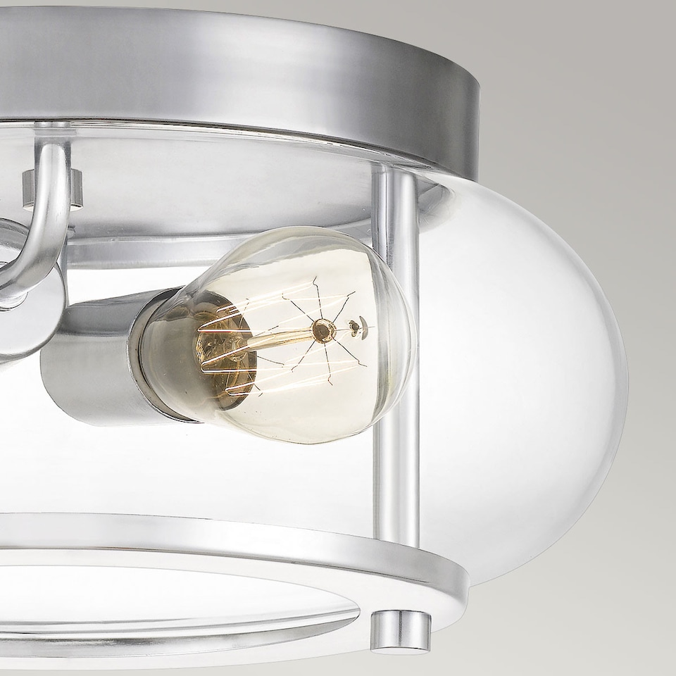 image 1 of Quoizel Trilogy Cylindrical Ceiling Light Polished Chrome, IP44