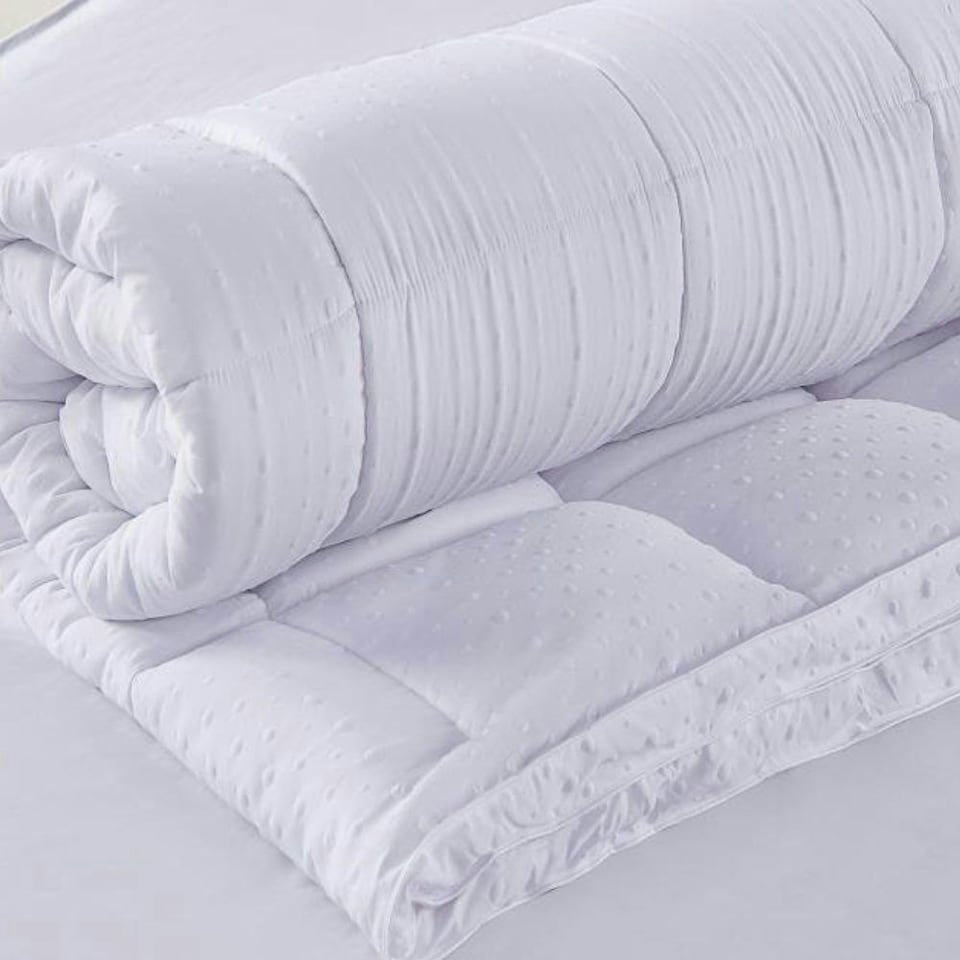 image 1 of 5cm 3D Microfibre Bubble Mattress Topper | White | Double | 1