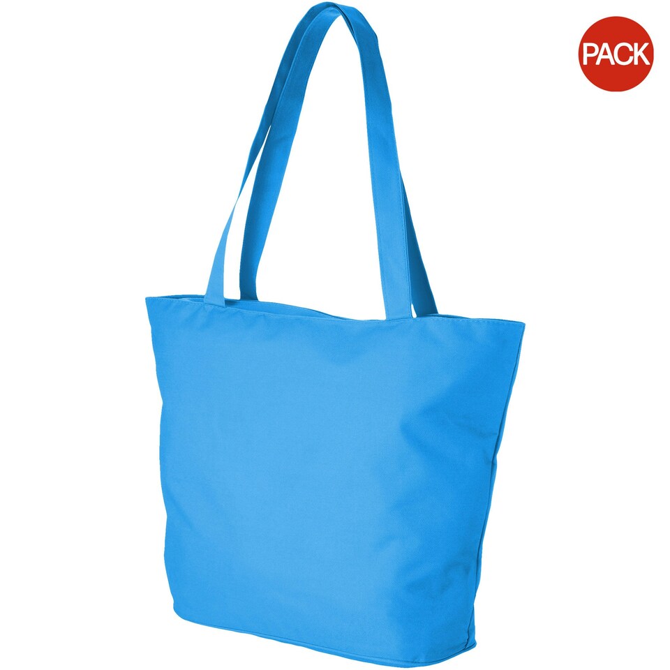 Bullet Panama Beach Tote (Pack Of 2) - Process Blue - One Size Blue