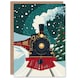 image 1 of Polar Express Steam Train Decorated Tree Blank For Him Or Her Art Xmas Festive Christmas Card
