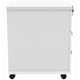 image 3 of 3 Drawer Office Storage Unit Lockable & Portable Under Desk Cabinet White