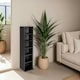 image 8 of CD DVD Storage Tower Media Display Unit Adjustable Shelves Wood Effect 102 CDs or 27 DVDs Black