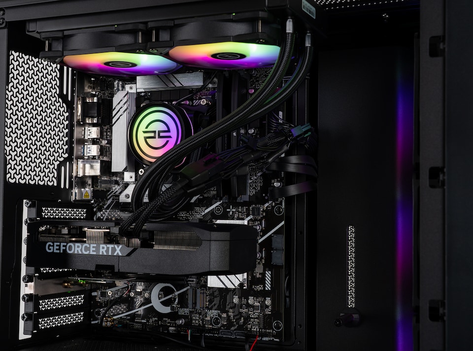 image 1 of PCSpecialist PRO Gaming PC - Intel i7-14700F Nvidia RTX 5070 32GB RAM 2TB M.2 SSD Windows 11 Home