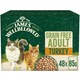 image 1 of James Wellbeloved Grain Free Adult Wet Cat Food Pouches Turkey in Gravy 48 x 85g