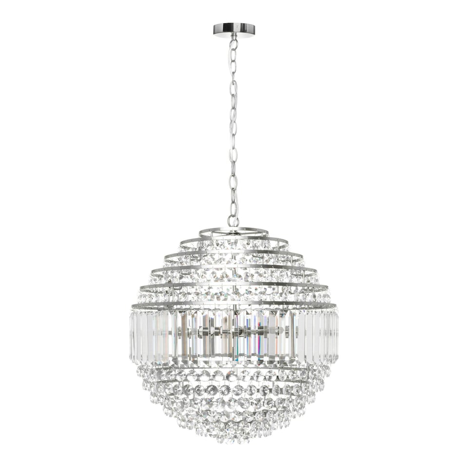 image 1 of BHS Paladina Large Ball Ceiling Pendant | Silver | Chrome | 1