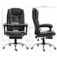 image 7 of HOMCOM PU Leather Executive Office Chair with Retractable Footrest, Brown