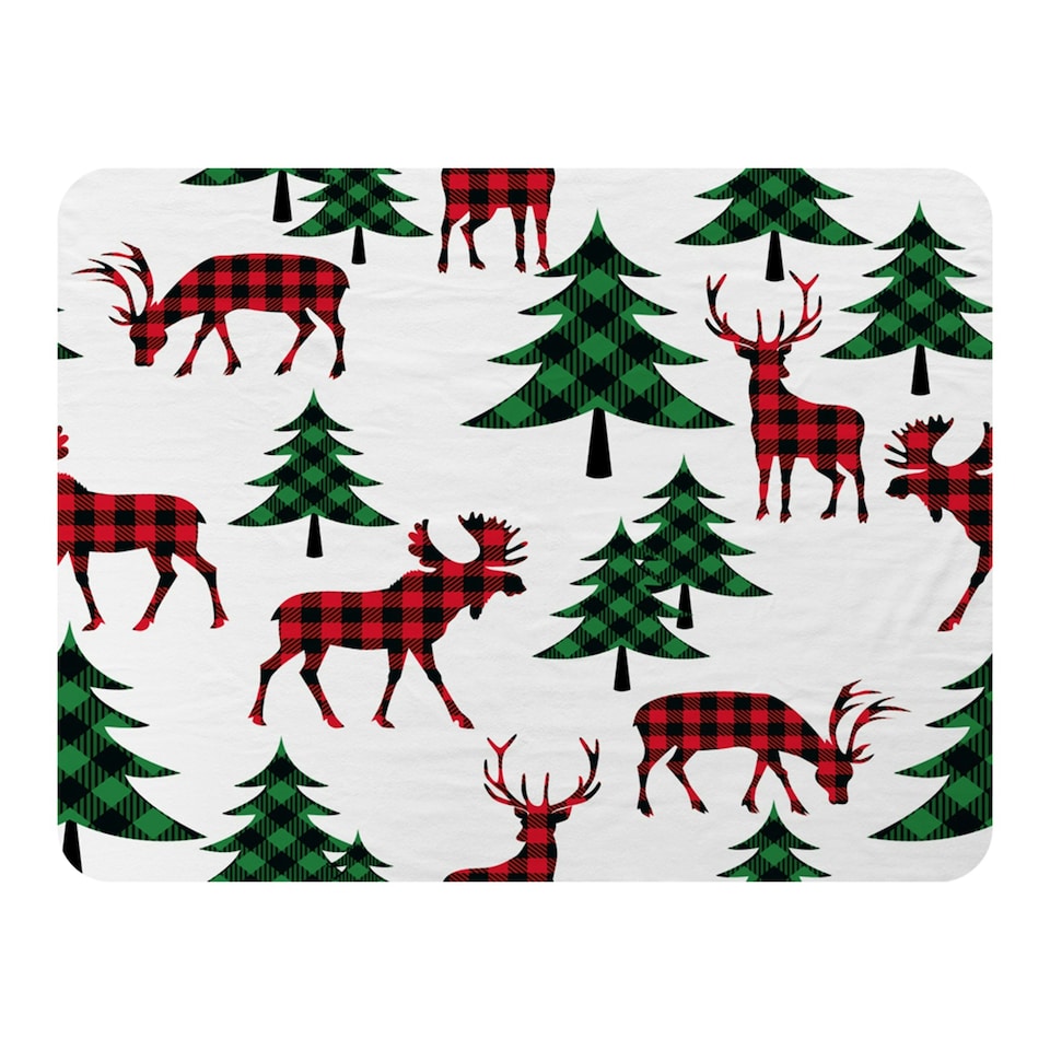 Buffalo plaid woodland (blanket)