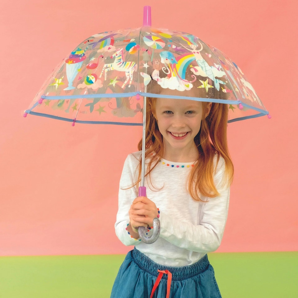 image 1 of Floss & Rock Kids Umbrella Colour Changing - Clear Fantasy | Multi